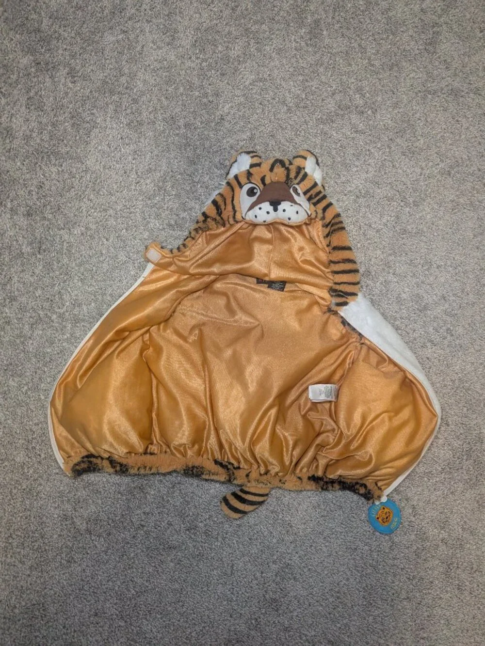 Going Wild Kid Tiger Costume Halloween Dress Up Warm Zip Up Orange Aladdin 18m